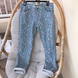 Floral jeans